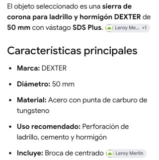 (SE ALQUILA)BROCAS PARA PERFORAR HORMIGON