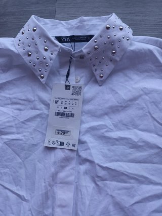 Camisa Zara Mujer Blanca Talla M