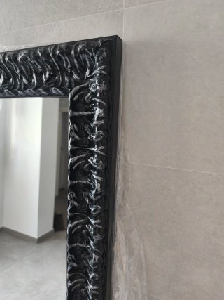 Espejo 89x170 cm Negro/Plata