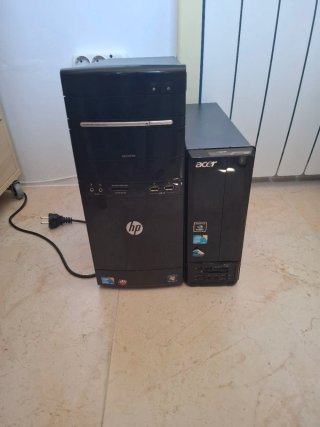 2 Ordenadores HP y Acer Negros