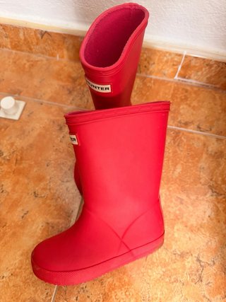 Botas de agua Hunter rojas talla 27