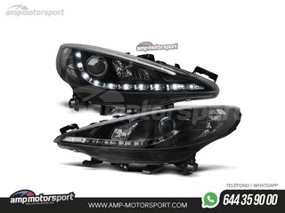FAROS DELANTEROS LUZ DIURNA LED REAL DRL PARA PEUGEOT 207