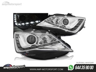 FAROS DELANTEROS LUZ DIURNA LED REAL DRL PARA SEAT IBIZA 6J