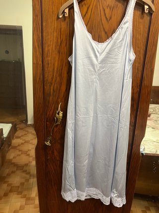 Sottoveste vintage pizzo azzurra taglia unica