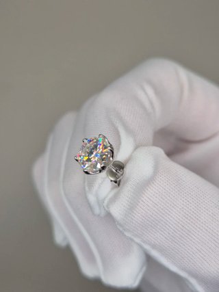 Pendientes Moissanita 2CT Corte Brillante