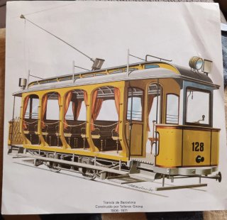 Lámina Tranvía 128 de Barcelona