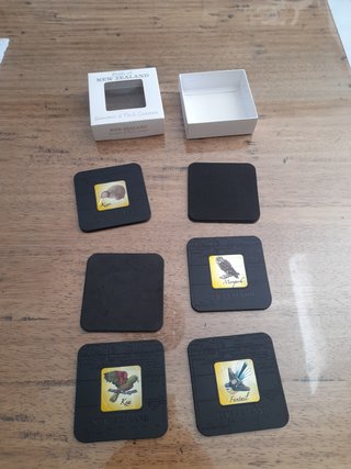 Set 6 Sottobicchieri Birds of New Zealand
