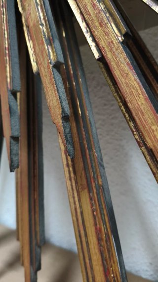 Specchio Sole Vintage in Legno Grande