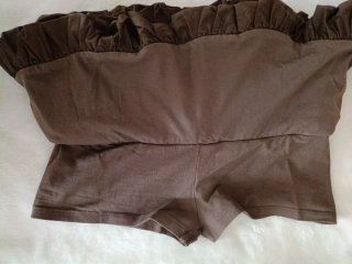 Falda Stradivarius marrón Talla XS
