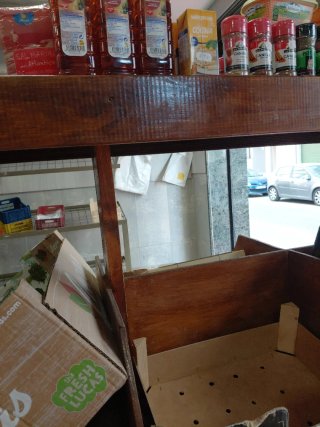 Mueble madera frutería/tienda alimentación