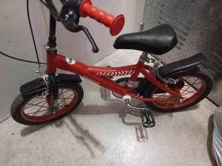 Bicicleta rossa 14 per bambini 3-5 anni