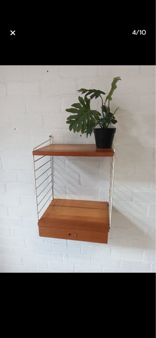 Estantería estilo danés madera y metal