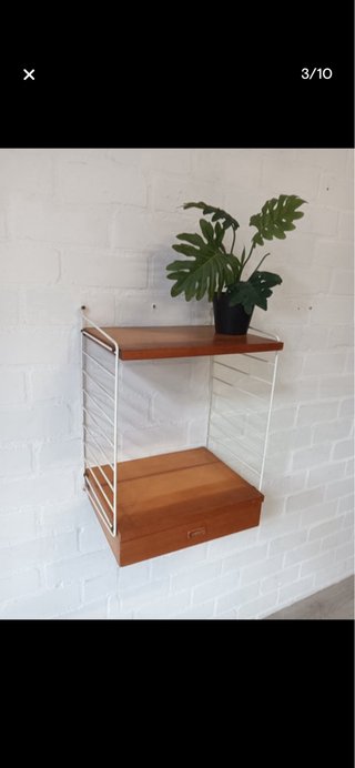 Estantería estilo danés madera y metal
