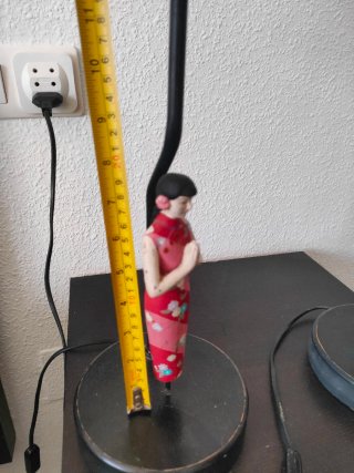 Pareja Lámparas Mesa Estilo Oriental Geisha
