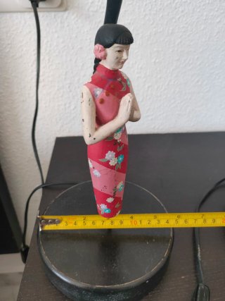 Pareja Lámparas Mesa Estilo Oriental Geisha