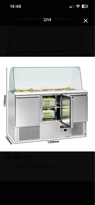 Saladette Profesional ECO 3 Puertas como nuevo