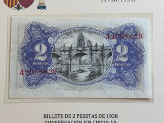 Billete 2 Pesetas 1938 Segunda República Española