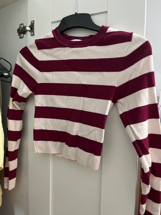 Jersey Zara Rayas Rojo y Blanco