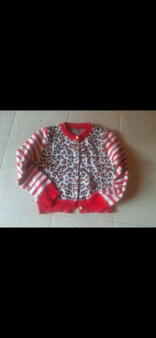 Chaqueta leopardo y rayas rojas