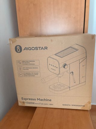 Cafetera Aigostar Espresso 20 Bares Roja