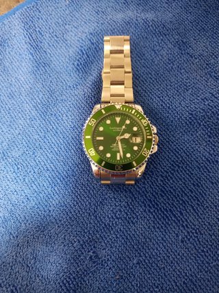 Reloj Luolingongjue Automático Verde y Plateado