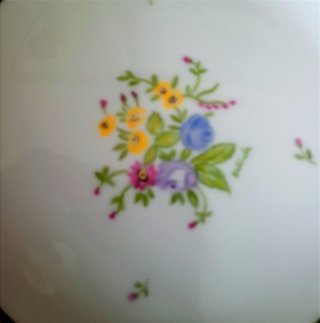 PLATO PORCELANA "PINTADO A MANO": LIMOGES FRANCIA