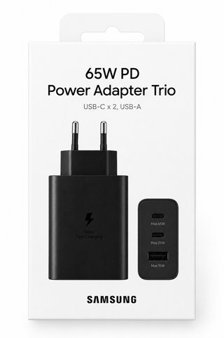 Samsung Cargador 65W PD Trio + Cable USB-C