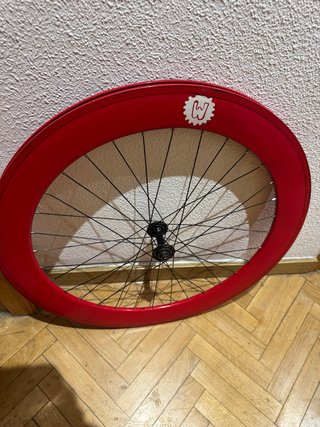 Rueda Delantera Fixie Roja