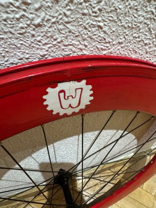 Rueda Delantera Fixie Roja