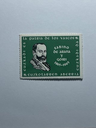 Sello Viñeta Sabino Arana 1865-1965
