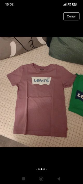Lote 2 camisetas Levis talla 8 años