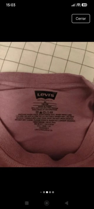 Lote 2 camisetas Levis talla 8 años