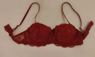 Reggiseno rosso pizzo floreale