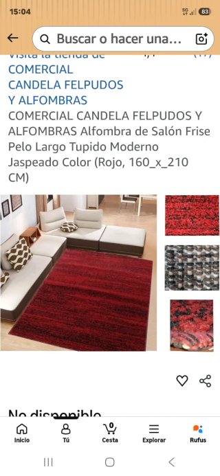 Alfombra Salón Frise Pelo Largo 160x210