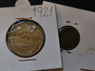 Lote Monedas Francesas Camaras de comercio 1920s