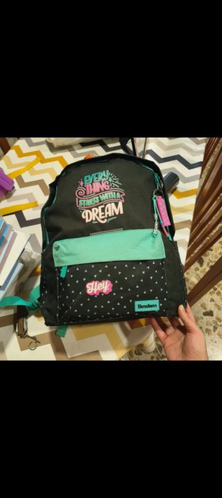 Mochila Tandem Negra y Turquesa