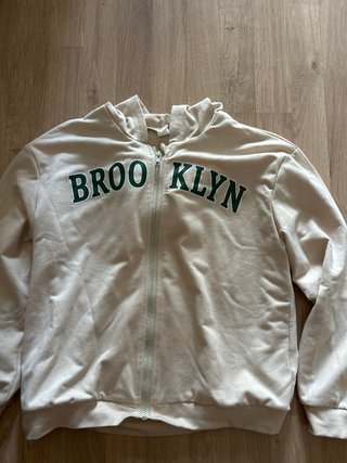 Sudadera cremallera Brooklyn beige