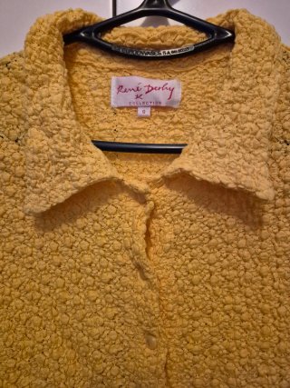 Blusa René Derhy amarilla encaje talla S