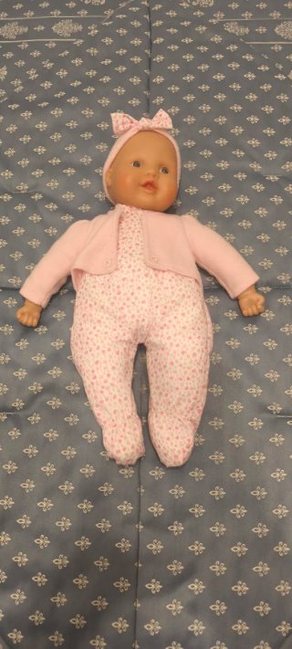 Carrito de muñeca Martina con muñeca y accesorios