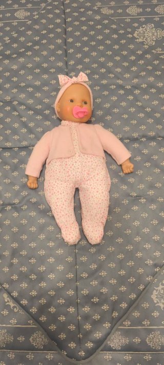 Carrito de muñeca Martina con muñeca y accesorios