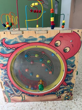 Centro/cubo/ mesa actividades niños madera grande