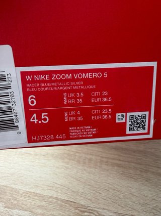Nike Zoom Vomero 5 Talla 36.5 Azul Plata