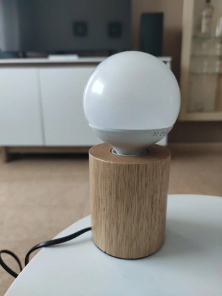 Lámpara LED Ikea Madera Blanca