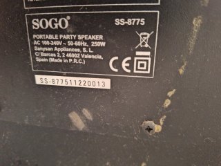 Altavoz Sogo Negro con Luces LED