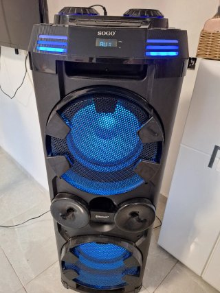 Altavoz Sogo Negro con Luces LED