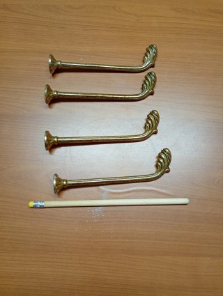 4 Colgadores Cortina Metal Dorado