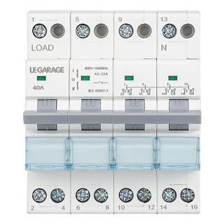 Conmutador MTS manual 40A 4P carril DIN