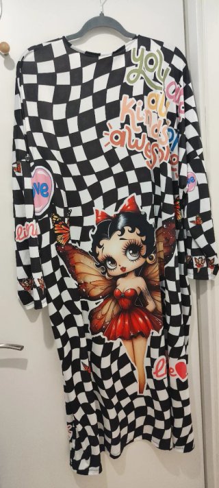 Kimono Betty Boop, manga larga