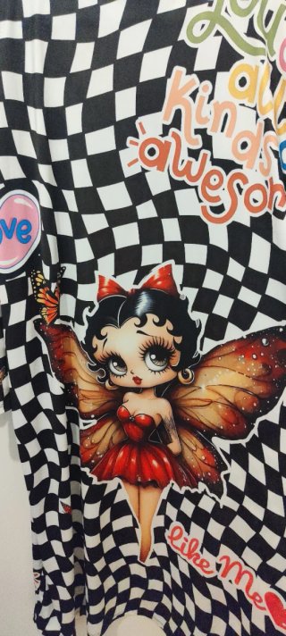 Kimono Betty Boop, manga larga