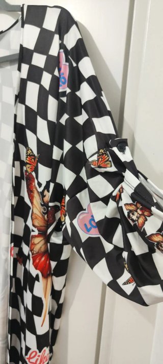 Kimono Betty Boop, manga larga